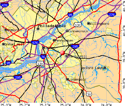 Erlton-Ellisburg, NJ map