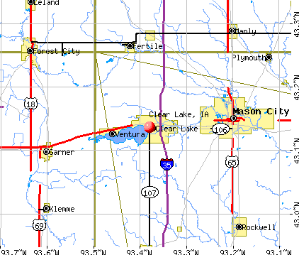 Clear Lake, IA map