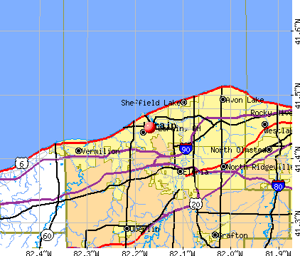 Lorain, OH map