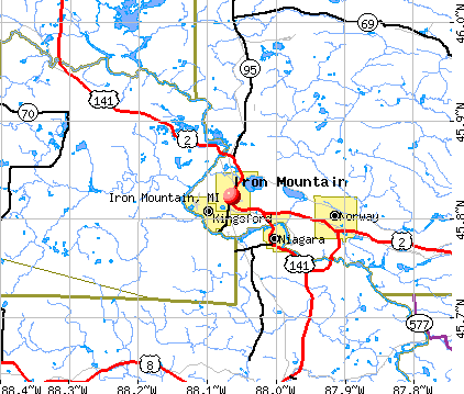 Iron Mountain, MI map