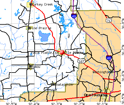 Ville Platte, LA map