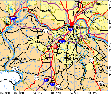 Elsmere, KY map