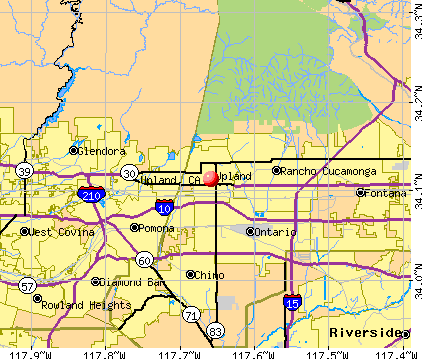 Upland, CA map