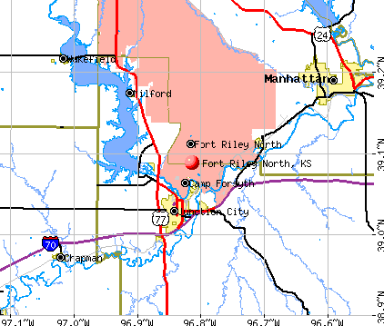 Fort Riley North, KS map