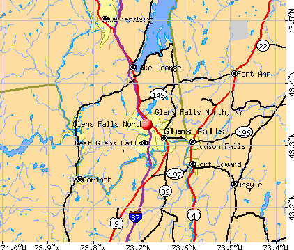 Glens Falls North, NY map