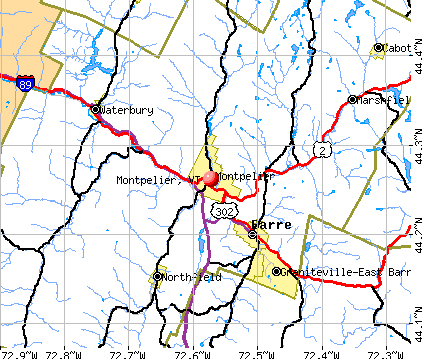 Montpelier, VT map
