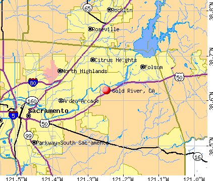 Gold River, CA map