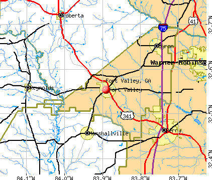 Fort Valley, GA map