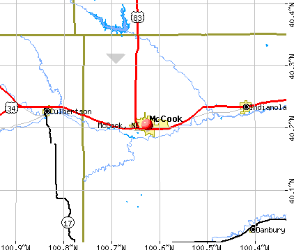 McCook, NE map