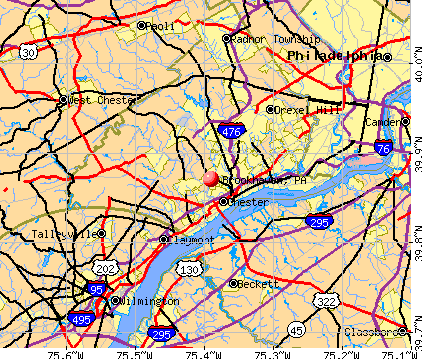 Brookhaven, PA map