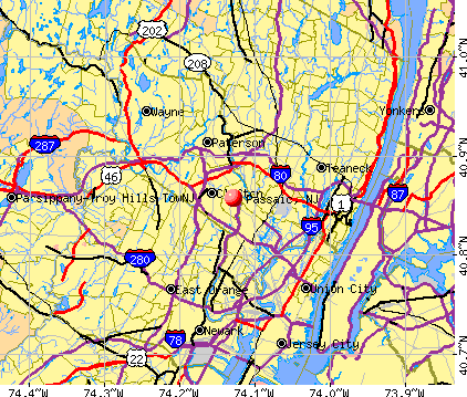 Passaic, NJ map
