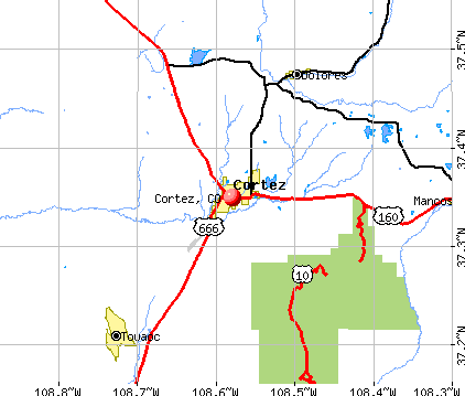 Cortez, CO map