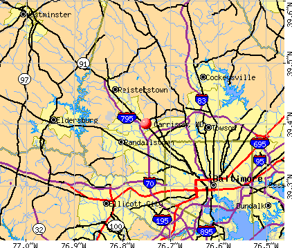 Garrison, MD map