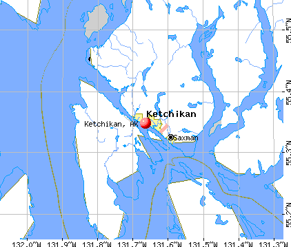 Ketchikan, AK map