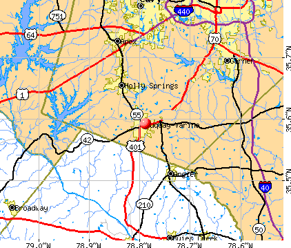 Fuquay-Varina, NC map