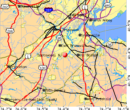 Spotswood, NJ map