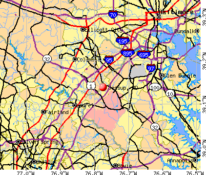 Jessup, MD map