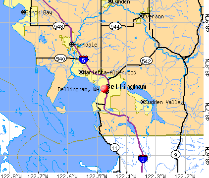 Bellingham, WA map