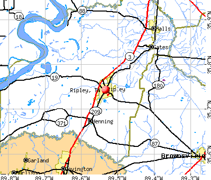Ripley, TN map