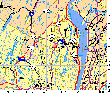 Chestnut Ridge, NY map
