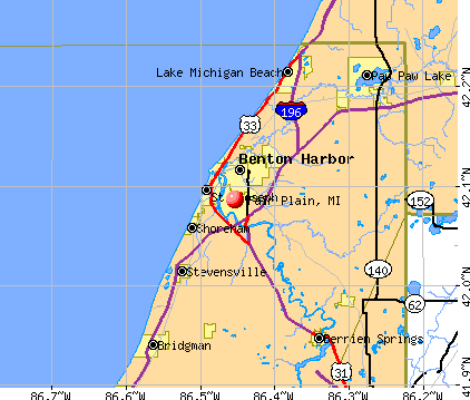 Fair Plain, MI map