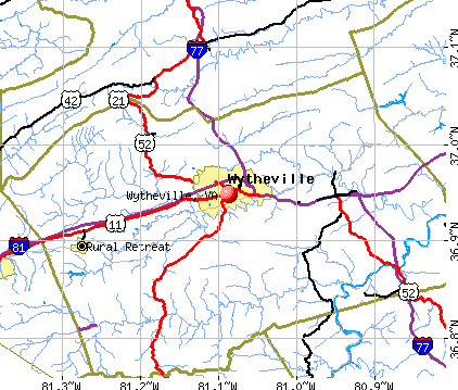 Wytheville, VA map