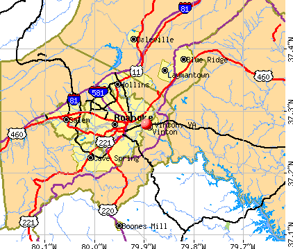 Vinton, VA map