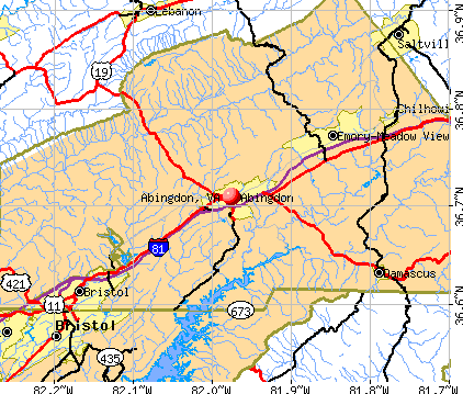 Abingdon, VA map