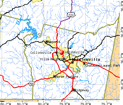 Collinsville, VA map
