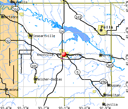 Knoxville, IA map