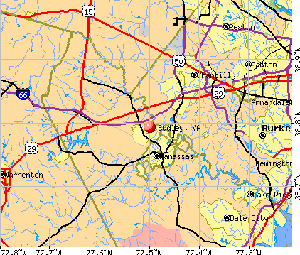 Sudley, VA map