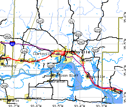 Clarksville, AR map