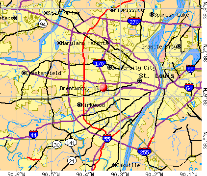 Brentwood, MO map