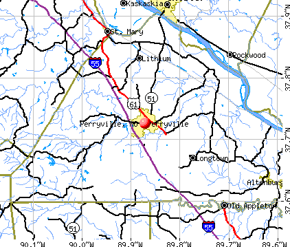 Perryville, MO map