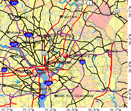 Bladensburg, MD map