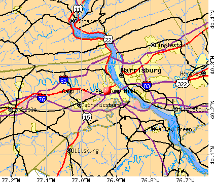 Camp Hill, PA map