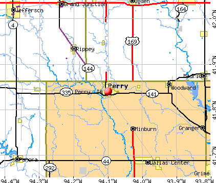 Perry, IA map