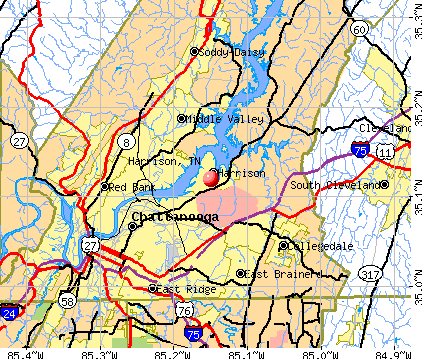 Harrison, TN map