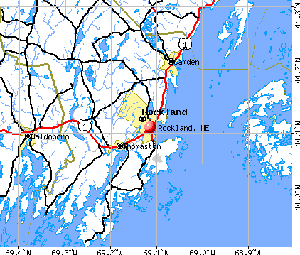 Rockland, ME map