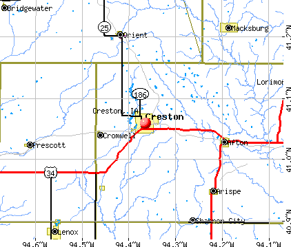 Creston, IA map