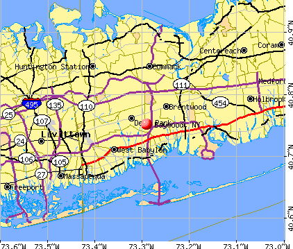 Baywood, NY map
