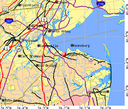 Keyport, NJ map