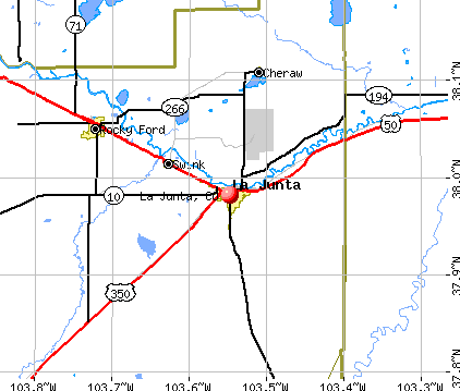 La Junta, CO map