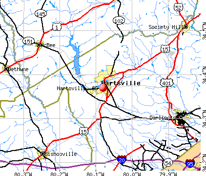 Hartsville, SC map