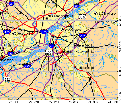Haddon Heights, NJ map