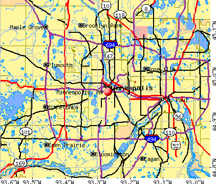Minneapolis, MN map