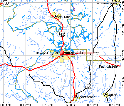 1841 AL ALABAMA Map Danville Daphne Decatur Demopolis Dothan Enterprise Eufaula 
