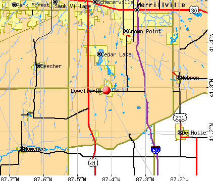 Lowell, IN map