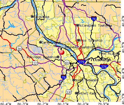 Kennedy Township, PA map