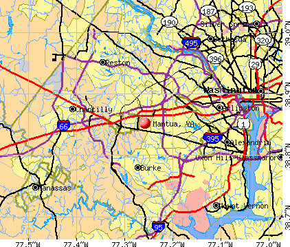 Mantua, VA map